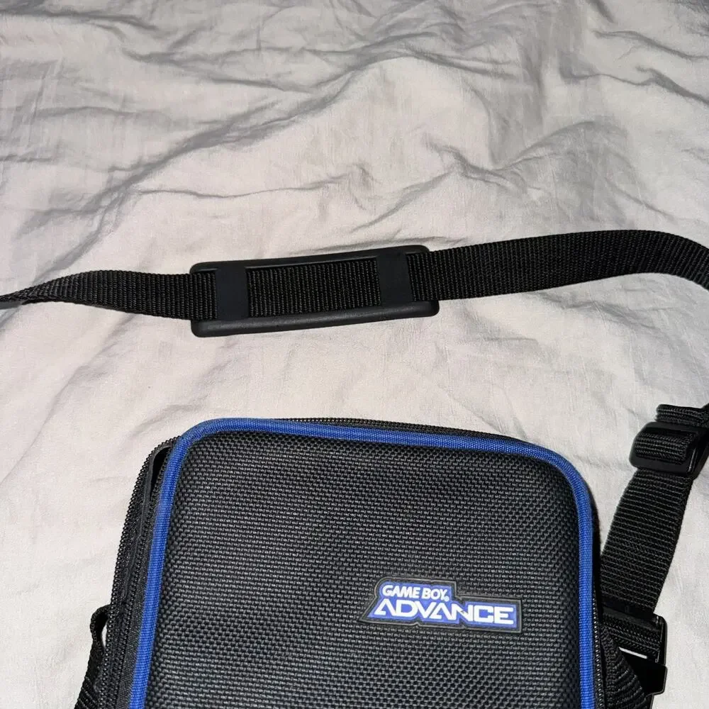 Official Nintendo GameBoy Advance Black Travel Carry Case Zip Bag w/ Strap GBA